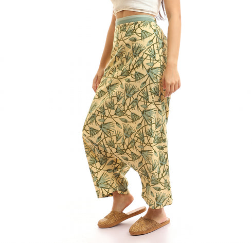 Cotton printed harem pants